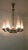 Mid 20th Century Frosted Glass and Bronze Six Arm Chandelier Attrib to Maison Baguès For Sale - Image 12 of 12