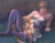 Modern Philippe Alfieri, Dancer in Purple, Oil on Canvas, Signed l.r. For Sale - Image 3 of 3