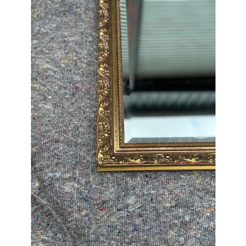 Large Vintage Gold Ornate Bevelled Mirror For Sale - Image 6 of 10