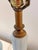 1960s Mid 20th Century Pale blue Murano glass table lamps with gold metal and marble bases - a Pair For Sale - Image 5 of 13
