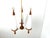 Vintage Teak Chandelier with White Glass Shades, 1960s For Sale - Image 3 of 10