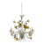 Vintage Italian Tole Painted Floral Chandelier For Sale