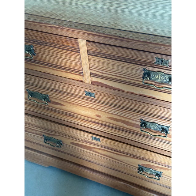 Brown Antique Pine Two Over Two Drawers - Chest of Drawers From England For Sale - Image 8 of 18