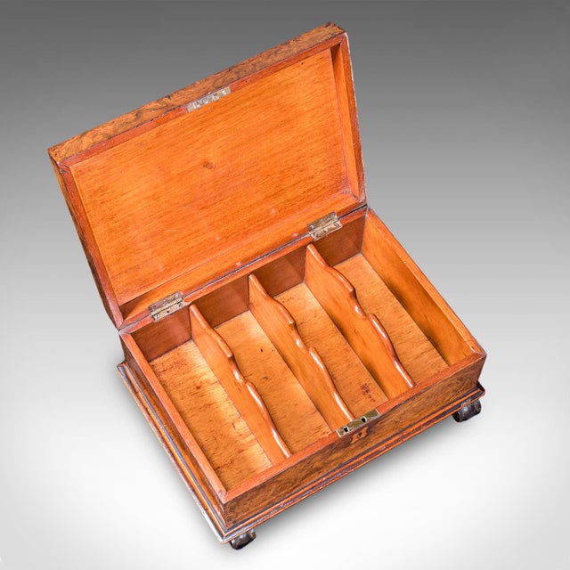 Antique Keepsake Case, English, Burr Walnut, Jewellery, Organiser Box, Victorian For Sale - Image 9 of 12