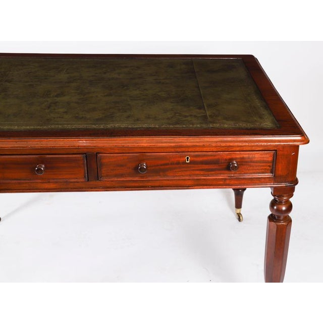 Antique 19th Century Victorian Partners Writing Desk For Sale - Image 4 of 18