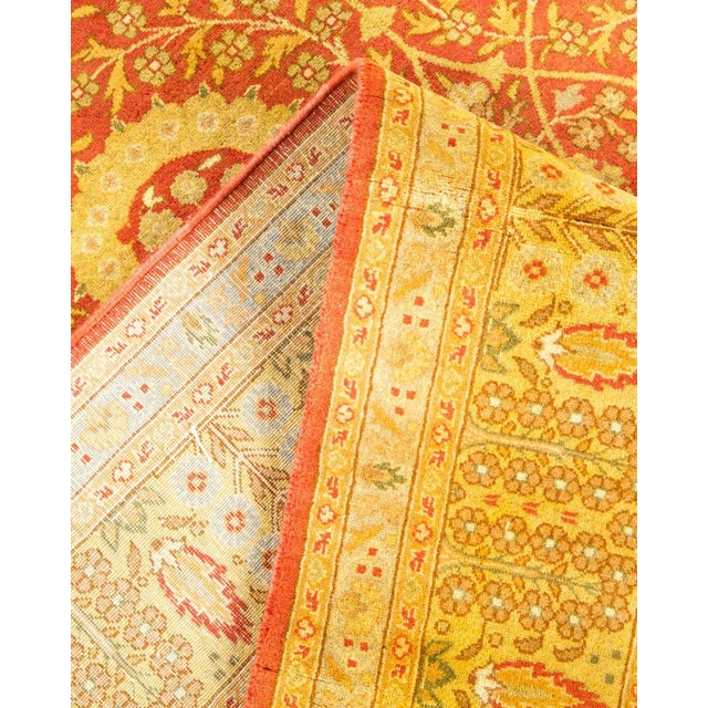 Vintage Moroccan Hand Knotted Wool Area Rug, Orange - 6'0" X 8'9" For Sale In New York - Image 6 of 9