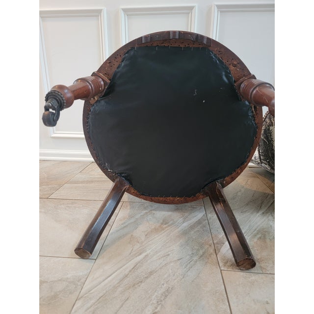 Antique Victorian Toile Upholstered Parlor Slipper Chairs on Casters – A Pair For Sale - Image 16 of 17