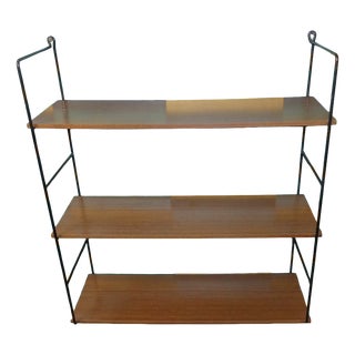 Mid-Century Modern String Shelves in Formica and Black Ladders, 1960s For Sale