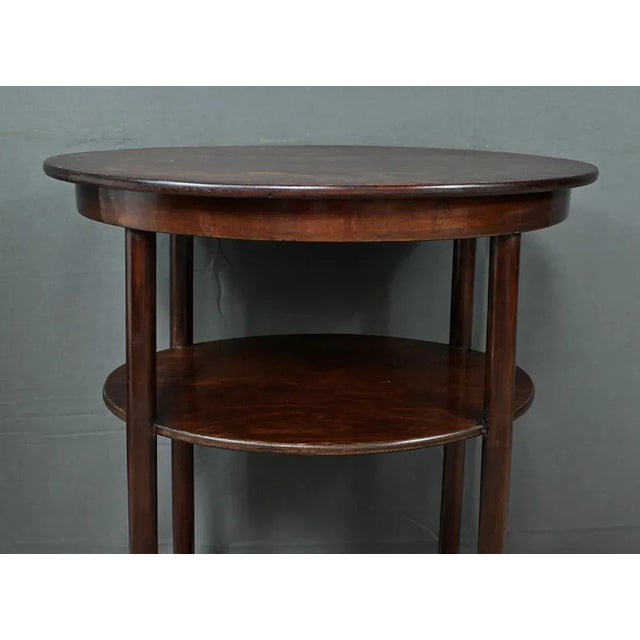 Art Deco Beech Pedestal Table by J. Hoffmann, 1930s For Sale - Image 5 of 13