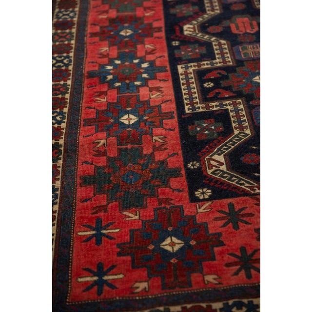 1920s 1920s Antique Persian Northwest Stepped Medallion Wool Rug For Sale - Image 5 of 12