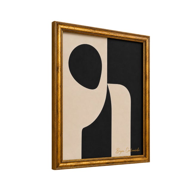 Mid-Century Modern Quiet Divide Modern Painting Framed by Bryan Boomershine For Sale - Image 3 of 9