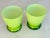 Set of 2 cased glasses in a bright lime green. Set of 3 taller orange glasses and 4 yellow are available separately in my...