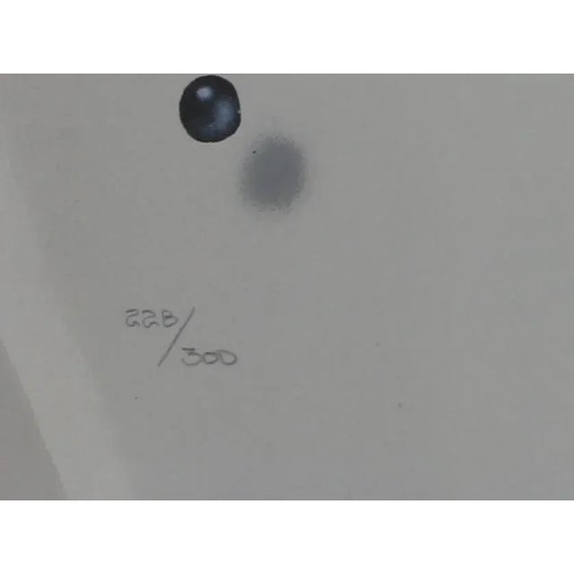 Unknown Unknown Artist Size: 35 in. x 24.75 in. Lithograph, numbered in pencil 228/300 An abstract lithograph wiht a thick...