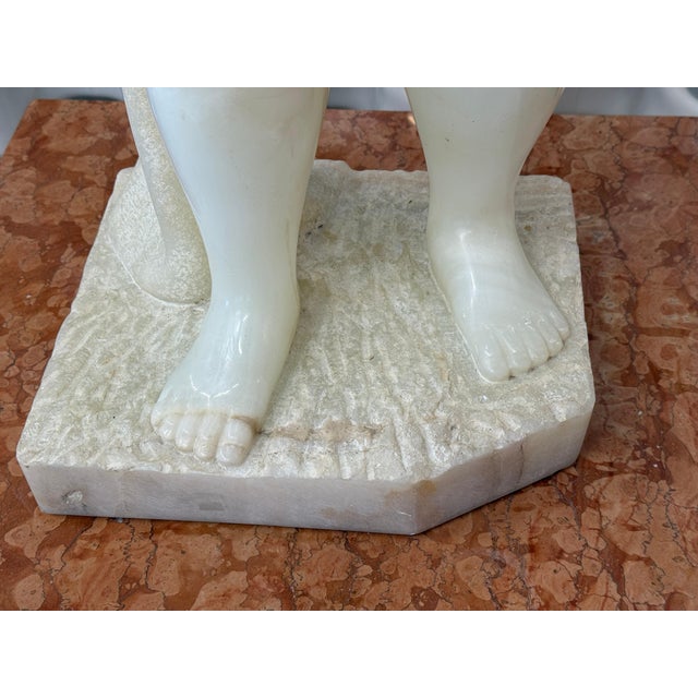 1980s Felipe Castaneda White Onyx Life Size Sculpture of a Nude Woman For Sale - Image 16 of 18