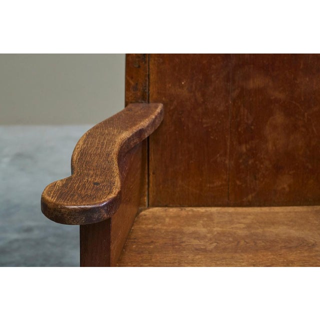 Antique Armchair in Oak, Europe 19th Century For Sale - Image 5 of 15