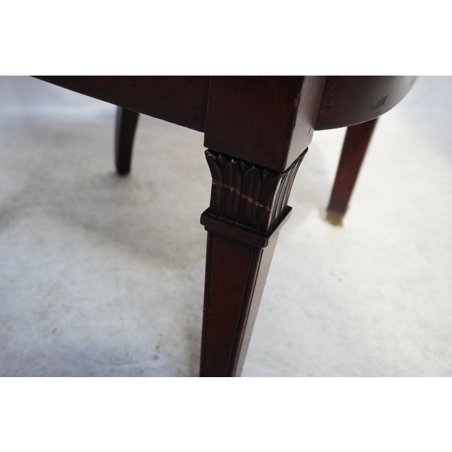19th Century Carved Captain's Chair in Custom Upholstery For Sale - Image 12 of 16