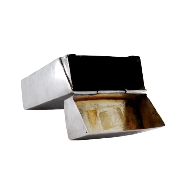 Silver Cigarette Case with Hinged Lid For Sale - Image 10 of 10