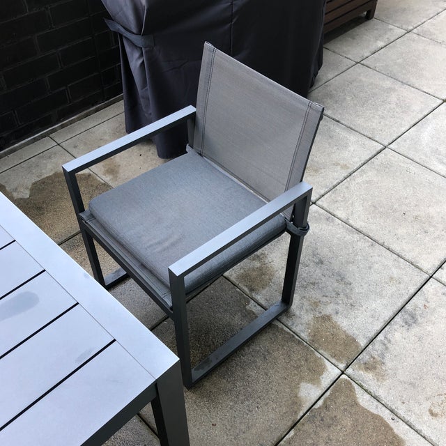 Restoration Hardware Aegean Aluminum Dining Set Chairish