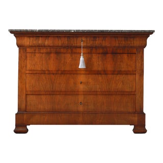 19th Century French Louis Philippe Commode With Marble Top For Sale