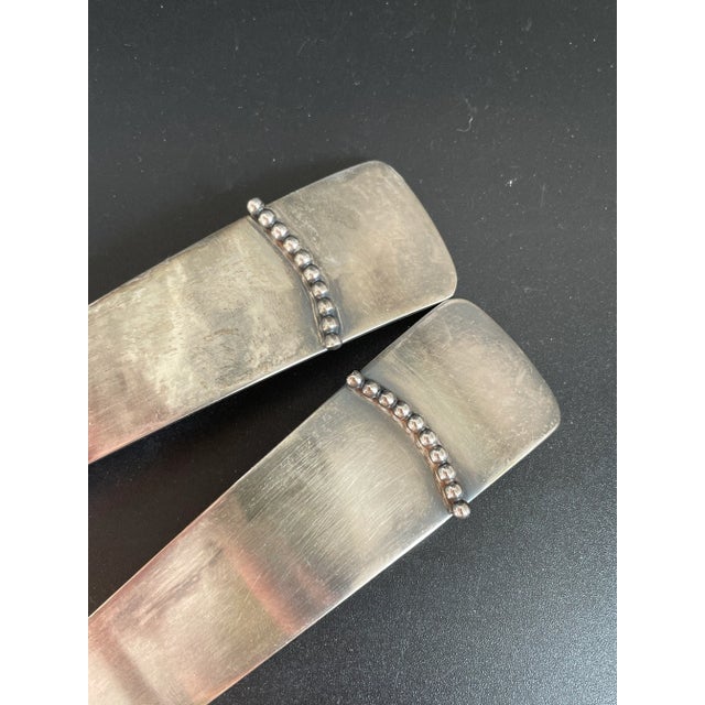 Mid Century Modern Three Crowns Ingrid Silverplate Salad Serving Set For Sale In Las Vegas - Image 6 of 11