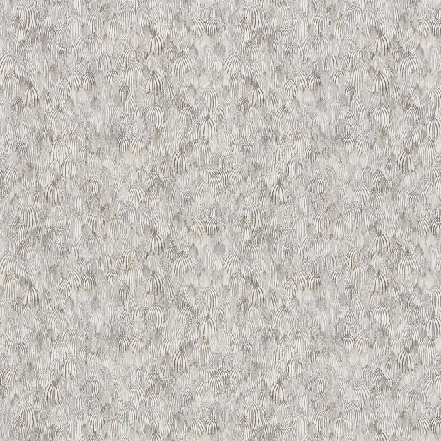 Schumacher Feathers Wallpaper in Zebra For Sale