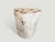 "Beautiful pale tones on this ancient petrified wood side table with striking black tones. It’s fascinating how Mother...