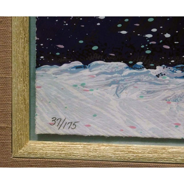 Impressionist 1990s Earl Biss "Mountain Crows" Limited Edition Serigraph on Paper Framed Hand Signed For Sale - Image 3 of 7