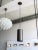 Stunning large scale cylindrical pendants in black/olive colored brushed anodized aluminum pendants by Prescolite,...