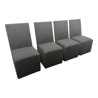 Rh Ellison High-Back Fabric Dining Side Chairs – Set of 4 For Sale