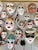 1980s collection of Decorate a wall Art. Different kinds of clay, ceramic, iridescent, matted, glossy, hand painted face...