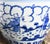 Eye catching pair of Chinese blue and white porcelain planters in the Nanking style Very vivid designs showing arabesques,...