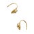 Metal Solitaire Diamond Disc Gold Hook Earrings, Pair For Sale - Image 7 of 8