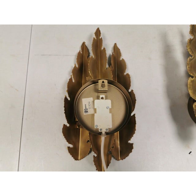 Gold Brutalist Brass Wall Lamps, Svend Aage Holm Sørensen, 1960s Danish Design by Svend Aage Holm Sørensen for Holm Sørensen & Co, Set of 2 For Sale - Image 8 of 12