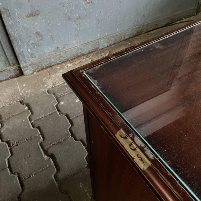 Antique Glass & Wood Display Counter For Sale - Image 5 of 12