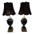 18th Century Monumental Wedgwood Black Basalt Urn Table Lamps - A Pair For Sale