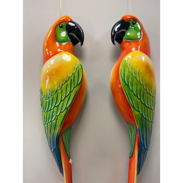 Macaws in Fiberglass & Epoxy, Italy, 1970s, Set of 2 For Sale - Image 4 of 18