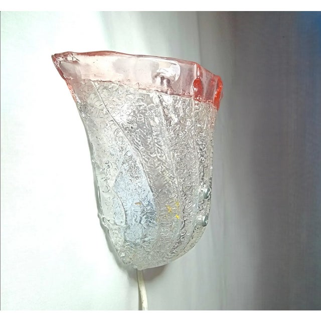 Vintage Art Deco Murano Glass Sconce, 1970s For Sale - Image 10 of 12