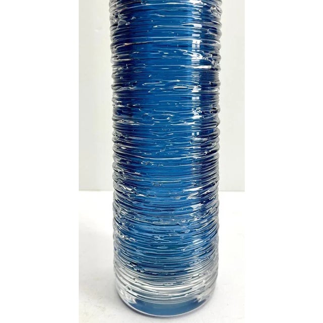 Vintage Swedish Textured Glass Vase from Bengt Edenfalk, 1960 For Sale - Image 4 of 9