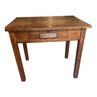Early 20th Century Antique Wooden Writing Desk For Sale