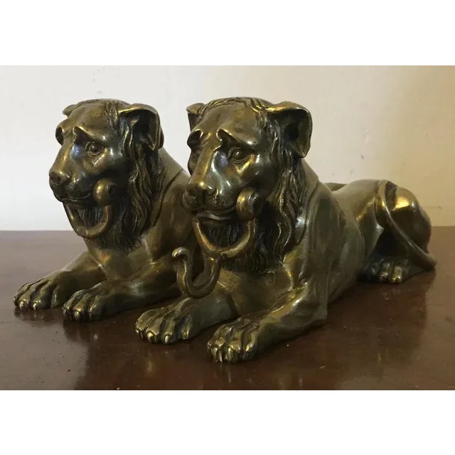 Antique Early 19th Century French Empire Bronze Egyptian Lion 1800 - A Pair For Sale In New York - Image 6 of 11