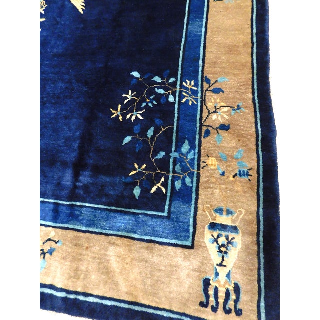 Chinese Mid Century Handmade Chinese Rug. 6'2"x 8'5" For Sale - Image 3 of 12