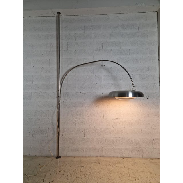 Metal Arc Floor Lamp attributed to Pirro Cuniberti for Sirrah, 1970s For Sale - Image 6 of 13