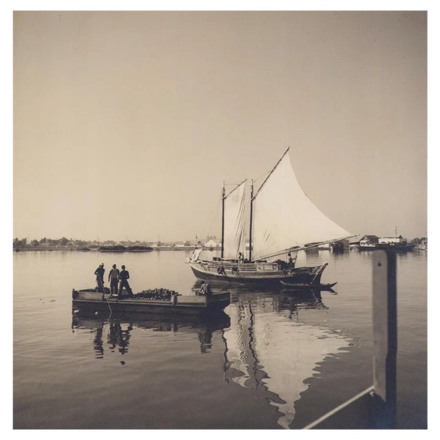 Hanna Seidel, Colombian Boat, Black and White Photograph, 1960s For Sale