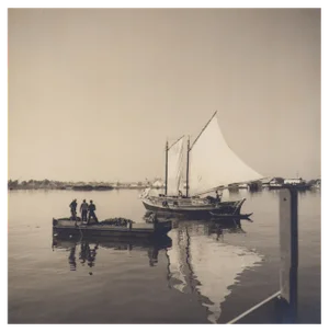 Hanna Seidel, Colombian Boat, Black and White Photograph, 1960s