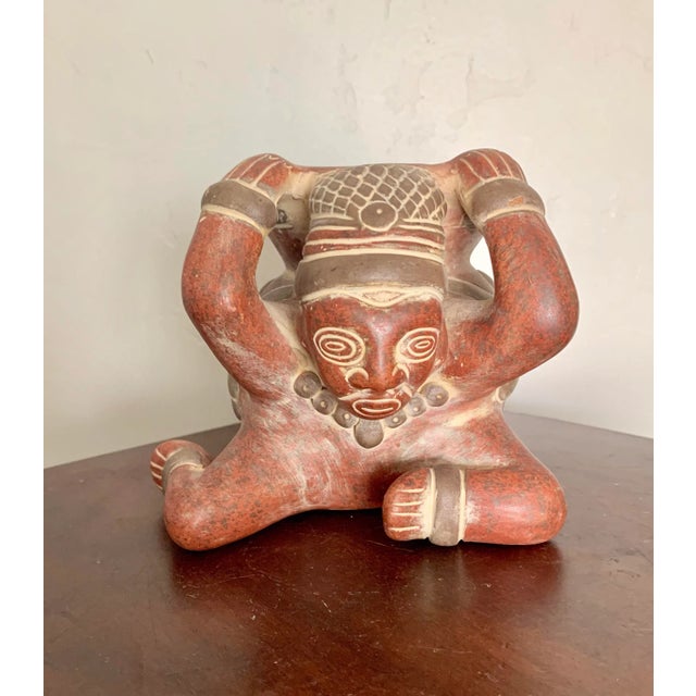 Ceramic Vintage Central American Ceramic Figural Vase For Sale - Image 7 of 7
