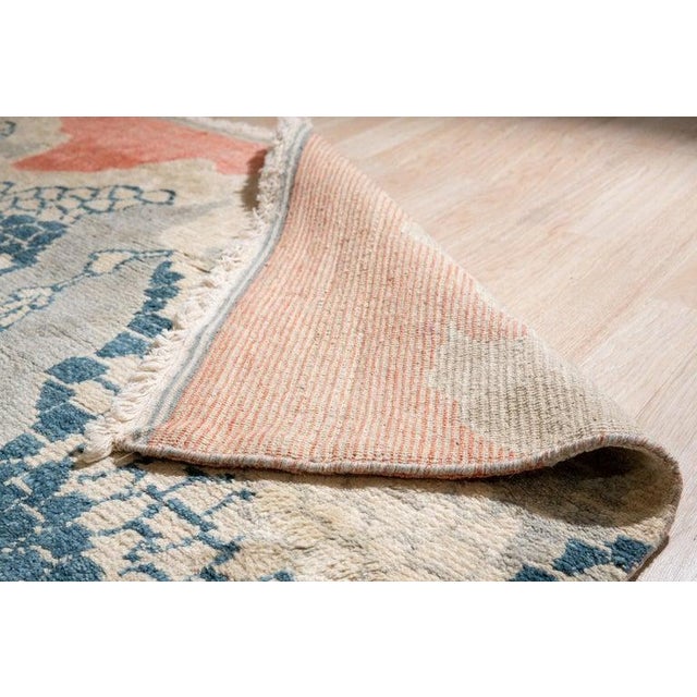 8x10 Multicolor Hand-Knotted Wool Abstract Mountainscape Geometric Carpet Rug For Sale In New York - Image 6 of 10
