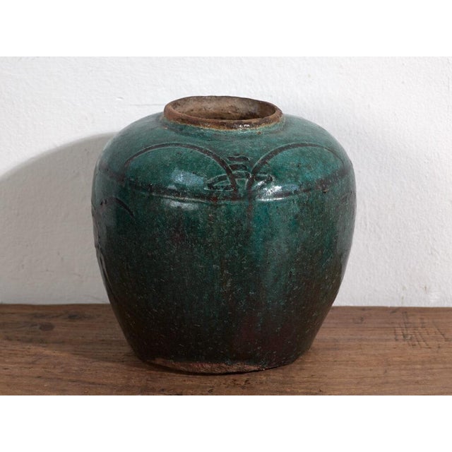 Antique Chinese Green Vase For Sale - Image 5 of 8