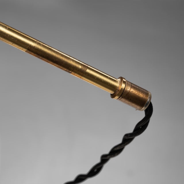 Metal Brass and Wood Table Lamp from Falkenbergs Belysning, Sweden, 1960s For Sale - Image 7 of 12