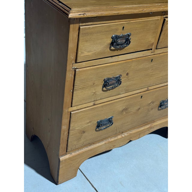 Wood Antique Pine Two Over Two Drawers - Chest of Drawers From England For Sale - Image 7 of 18