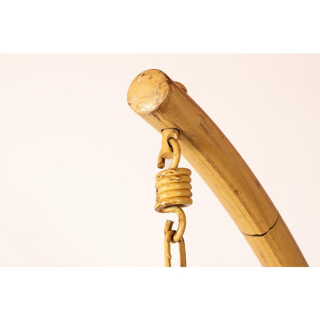 Danish Woven Rattan Armchair with Metal Stand attributed to Nanna Ditzel, 1960s, in Flawless conditions. Designed 1960 to...